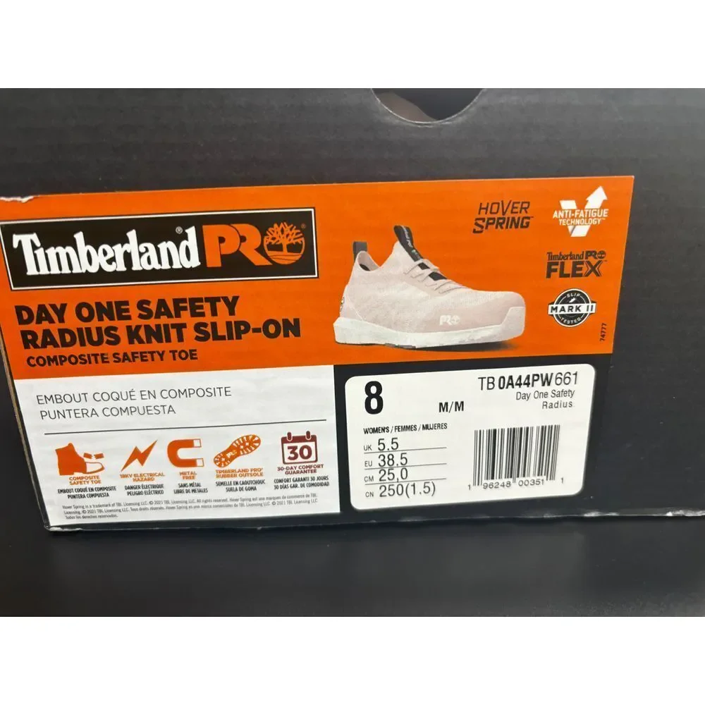 Timberland‎ Pro NIB Womens Radius Knit Composite Safety Toe Pink Size 8 MSRP$134
